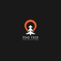 pino árbol logo vector