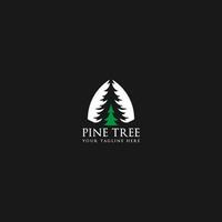 pino árbol logo vector