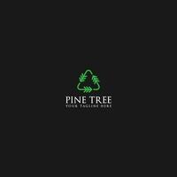 pino árbol logo vector