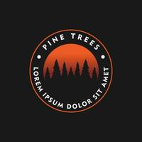 pine tree logo vector