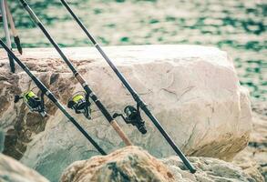 Fishing Rods on the Shore photo