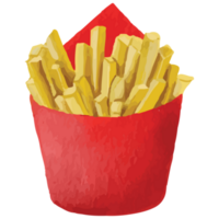 franska frites snabb mat klämma konst element transparent bakgrund png