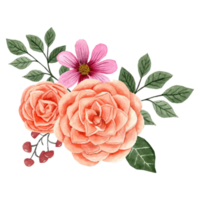 blomma bukett, blommig klämma konst element transparent bakgrund png