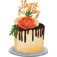 verjaardag cakes bloem concept decoratie, verjaardag partij elementen transparant achtergrond png