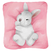 mignonne lapin agrafe art élément transparent Contexte png