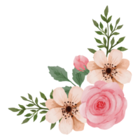 bloem roze roos, bloemen boeket klem kunst element transparant achtergrond png