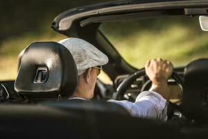 Convertible Car with Open Roof photo