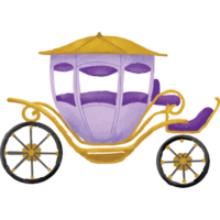 Golden chariot in Purple Clip art Element Transparent Background png