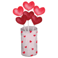 l'amour sucette cœur bonbons sucré désert agrafe art élément transparent Contexte png