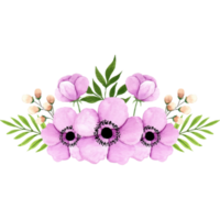 magnifique fleur, floral bouquet agrafe art élément transparent Contexte png