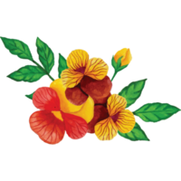 pensée fleurs bouquets agrafe art élément transparent Contexte png