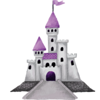 Purple Castle Clip art Element Transparent Background png