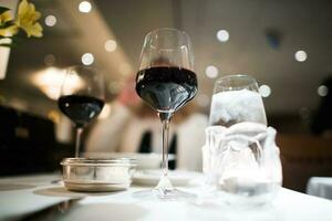 Fancy Dinner with Red Wine photo