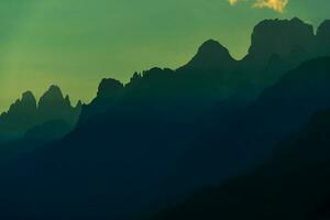 Dolomites Mountains Silhouette photo