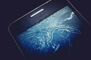 dañado teléfono inteligente monitor foto