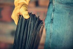 Steel Wires in Hand photo