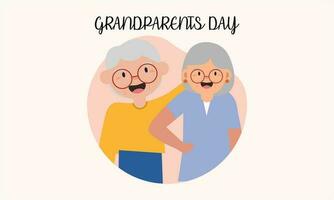 feliz día de los abuelos, ilustración de fondo de ancianos vector