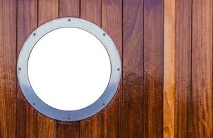 Marine Window in Wooden Wall photo