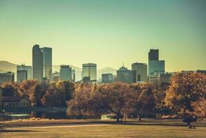 Denver Colorado Fall Time Skyline photo