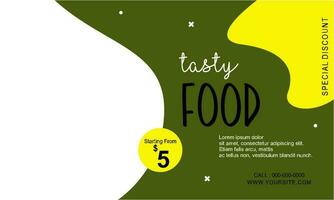 Promotion food product social media post design template vector