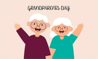 Happy grandparents day, elderly background illustration vector