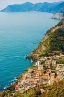 Village Of Riomaggiore In Cinque Terre Area Of Northern Italy. photo