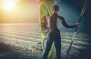 Pro Kayaker with His Kayak photo