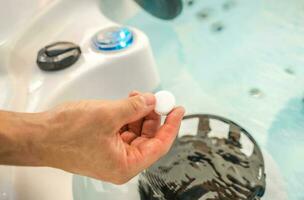 Using Chlorine Tabs in a Hot Tub Spa photo