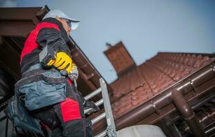 Caucasian Roof Worker photo