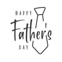 Happy Father's Day Lettering And Tie vector