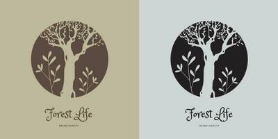 tree logo design for environment department identity vector