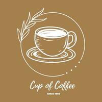 café logo marca identidad vector