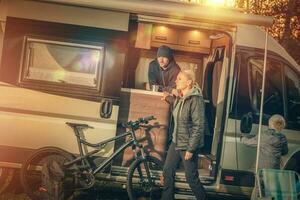 Family Motorhome Camping photo