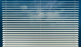 cortado ventana rodillo persianas 3d ilustración foto