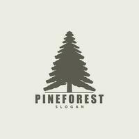 Pine Tree Logo, Luxurious Elegant Simple Design, Fir Tree Vector Abstract, Forest Icon Illustration Pine Product Brand