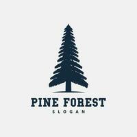 Pine Tree Logo, Luxurious Elegant Simple Design, Fir Tree Vector Abstract, Forest Icon Illustration Pine Product Brand