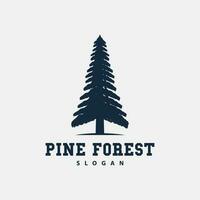 Pine Tree Logo, Luxurious Elegant Simple Design, Fir Tree Vector Abstract, Forest Icon Illustration Pine Product Brand