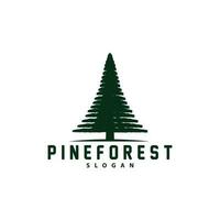 Pine Tree Logo, Luxurious Elegant Simple Design, Fir Tree Vector Abstract, Forest Icon Illustration Pine Product Brand