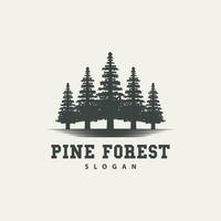 Pine Tree Logo, Luxurious Elegant Simple Design, Fir Tree Vector Abstract, Forest Icon Illustration Pine Product Brand