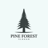 Pine Tree Logo, Luxurious Elegant Simple Design, Fir Tree Vector Abstract, Forest Icon Illustration Pine Product Brand