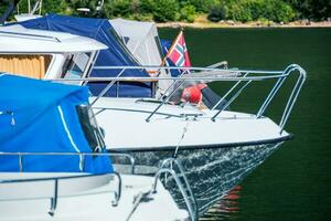 Norwegian Boats in Marina photo