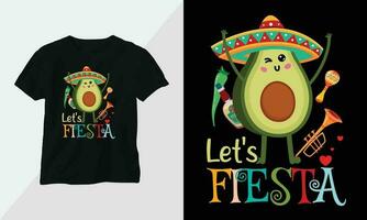 gracioso aguacate camiseta diseño concepto vestir diseño dibujos animados tipografía vector