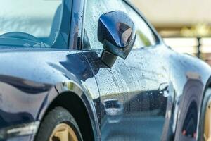 Clean Modern Luxury Car Right After Washing photo