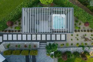 Aerial View of Garden SPA Inside the Hot Tub Shelter photo
