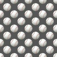 Seamless vector pattern background with elements of baseballs.