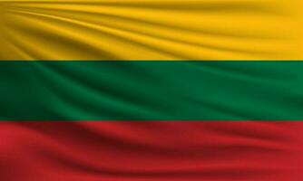 Vector flag of Lithuania