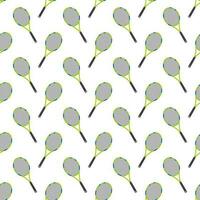 Sports pattern with tennis racket in flat design style. vector
