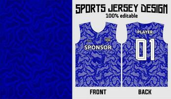 Abstract blue background jersey design for sport uniform vector