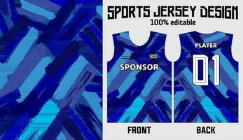 Abstract blue background jersey design for sport uniform vector