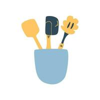 kitchen tools doodles hand drawn vector